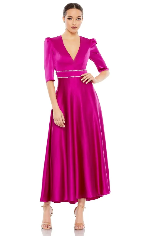 Gift Ideas Ieena Duggal A26923 - Tea Length Satin Dress