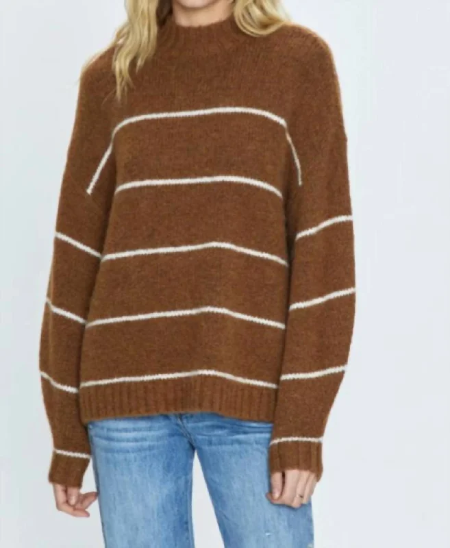 Fashion Sale Carlen Mock Neck Sweater In Camel