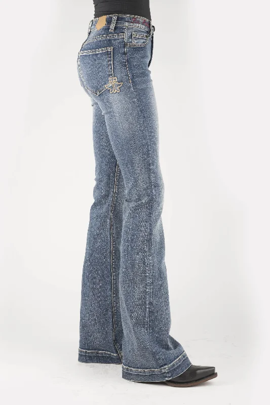 Limited Styles WOMENS ANVIL AND HAMMER EMBROIDERY ON BACK POCKET JEANS