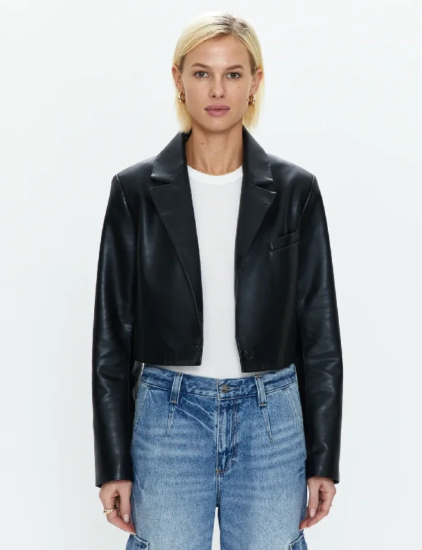 Best Sellers Jolie Cropped Blazer, Noir