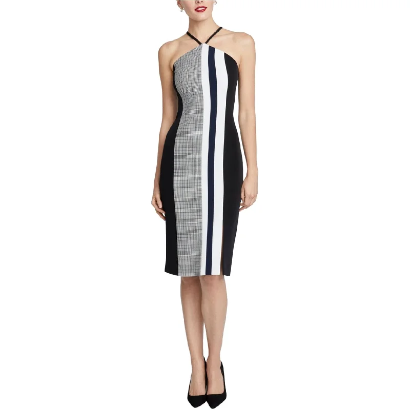 Eclectic Style Wardrobe Rachel Roy Womens Colorblocked Sleeveless Midi Strapless Dress