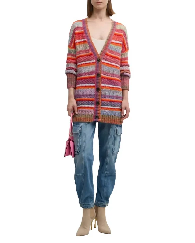 Everyday Basics Retro Cardi In Multi