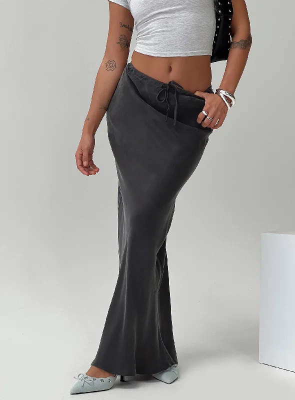 City Fashion Tranquilis Maxi Skirt Slate