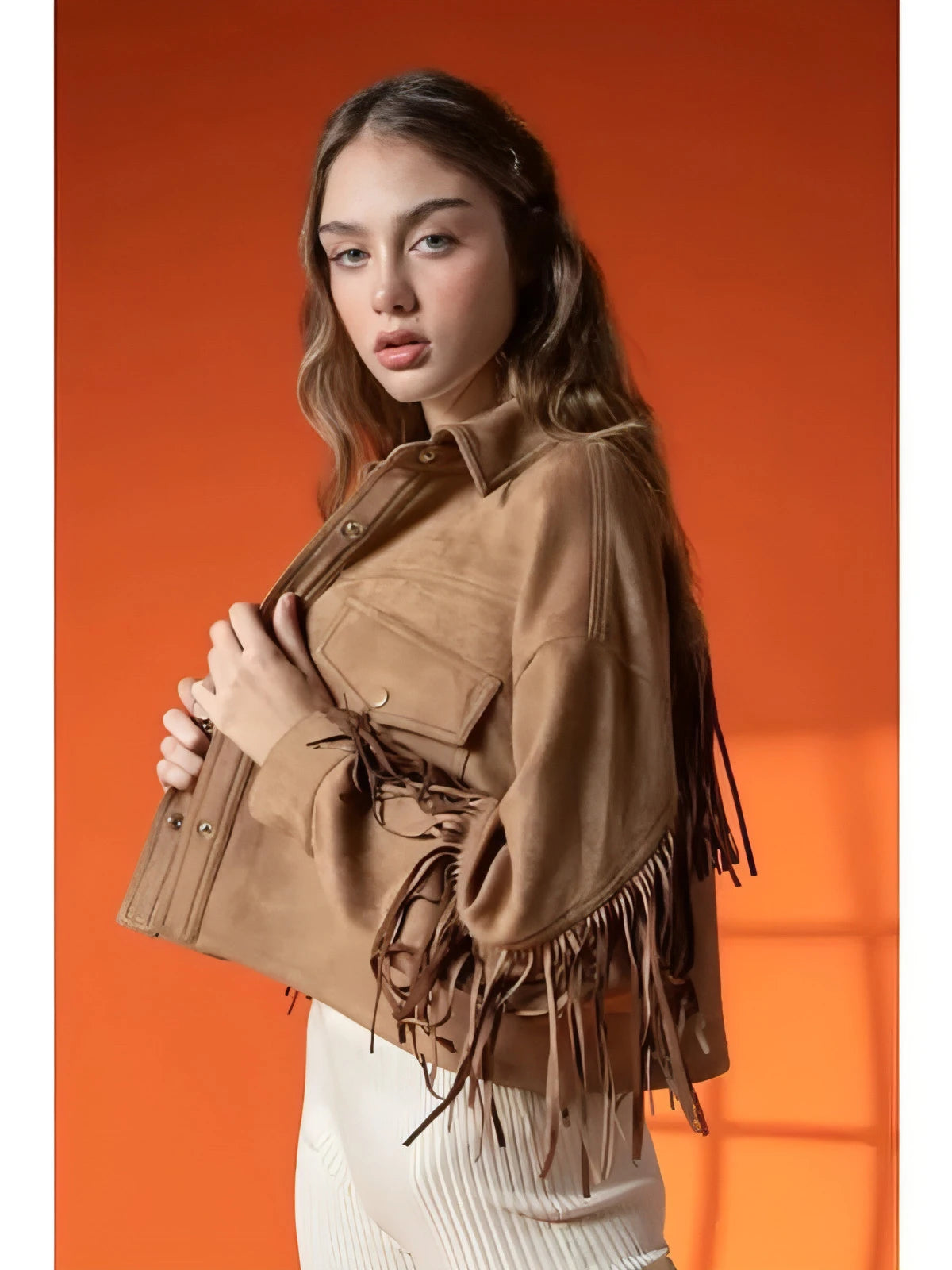 Chic Allure Shameless Crop Fringe Jacket