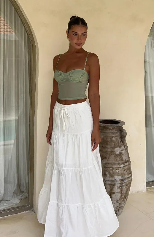 Seasonal Fashion In That Moment Maxi Skirt White