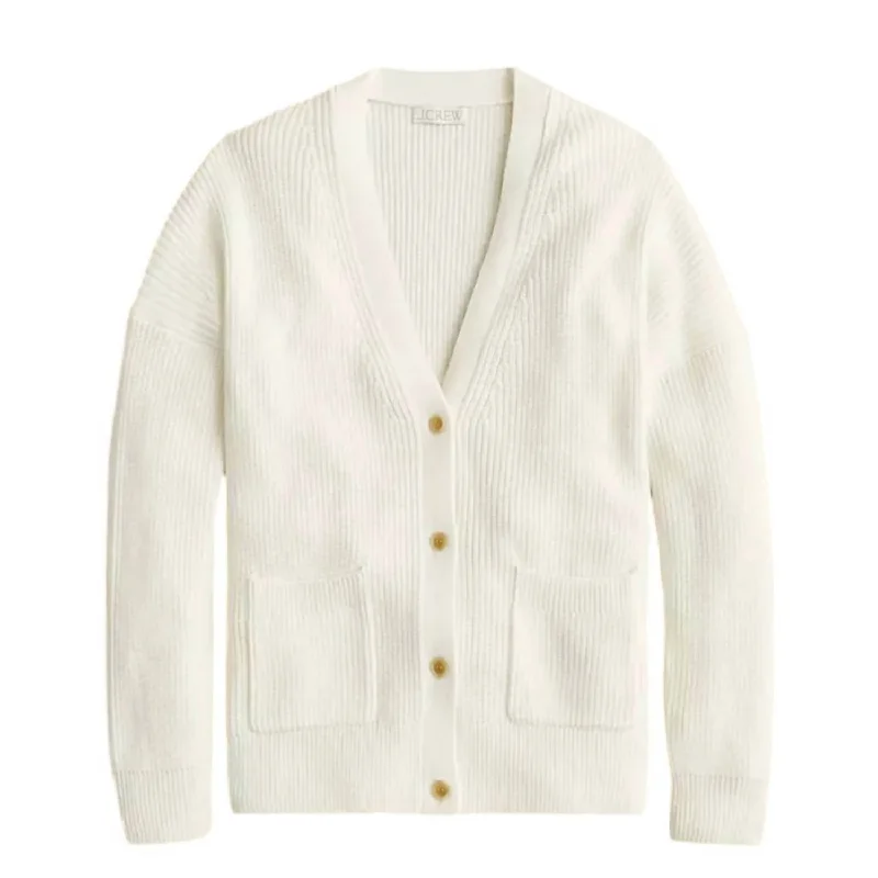 Vintage Clothing For Women Seasonal Picks Women's V Neck Cashmere Blend Cardigan Sweater In Ivory Vintage Clothing For Women Seasonal Picks Women's V Neck Cashmere Blend Cardigan Sweater In Ivory