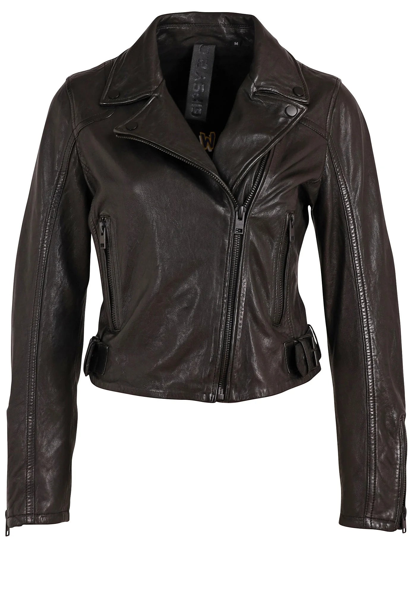 Disco - Inspired Retro Dance Look Bita Regular Fit Leather Jacket