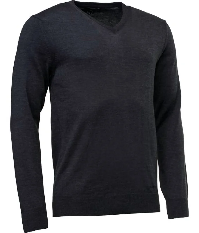 Clearance Event Men's Milano Pullover Sweater In Dark Grey Melange