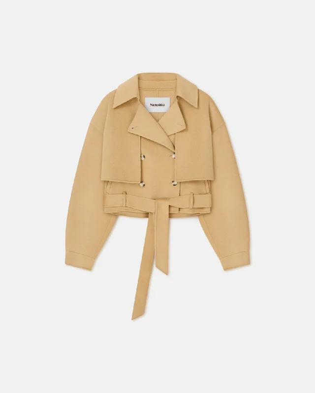 Women's Outfit Ends Soon Satoyo - Wool And Silk-Blend Jacket - Sun Yellow